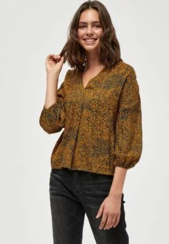 DESIRES Gebbi Long Sleeve - Blouse - Buckethorn Brown Pr