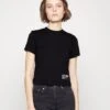 Calvin Klein Jeans Address Logo Baby Tee - T-Shirt Imprimé - Black