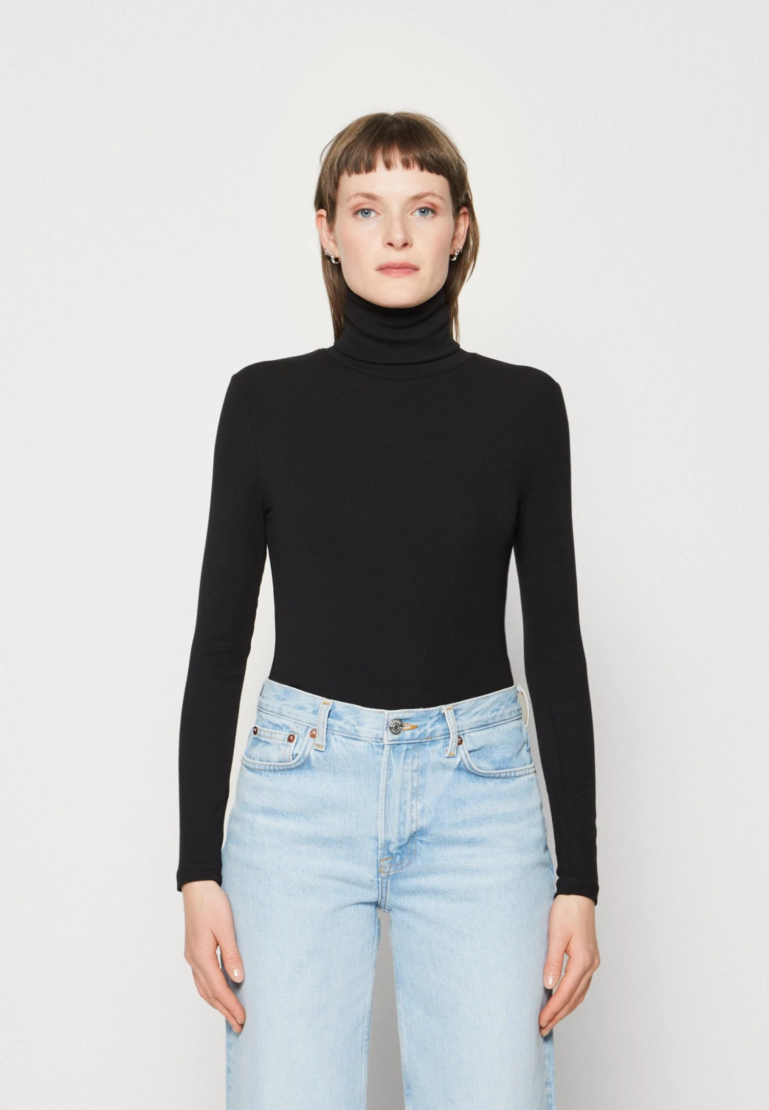 Calvin Klein Longsleeve Turtleneck - T-Shirt À Manches Longues - Black 1 Calvin Klein Longsleeve Turtleneck - T-Shirt À Manches Longues - Black