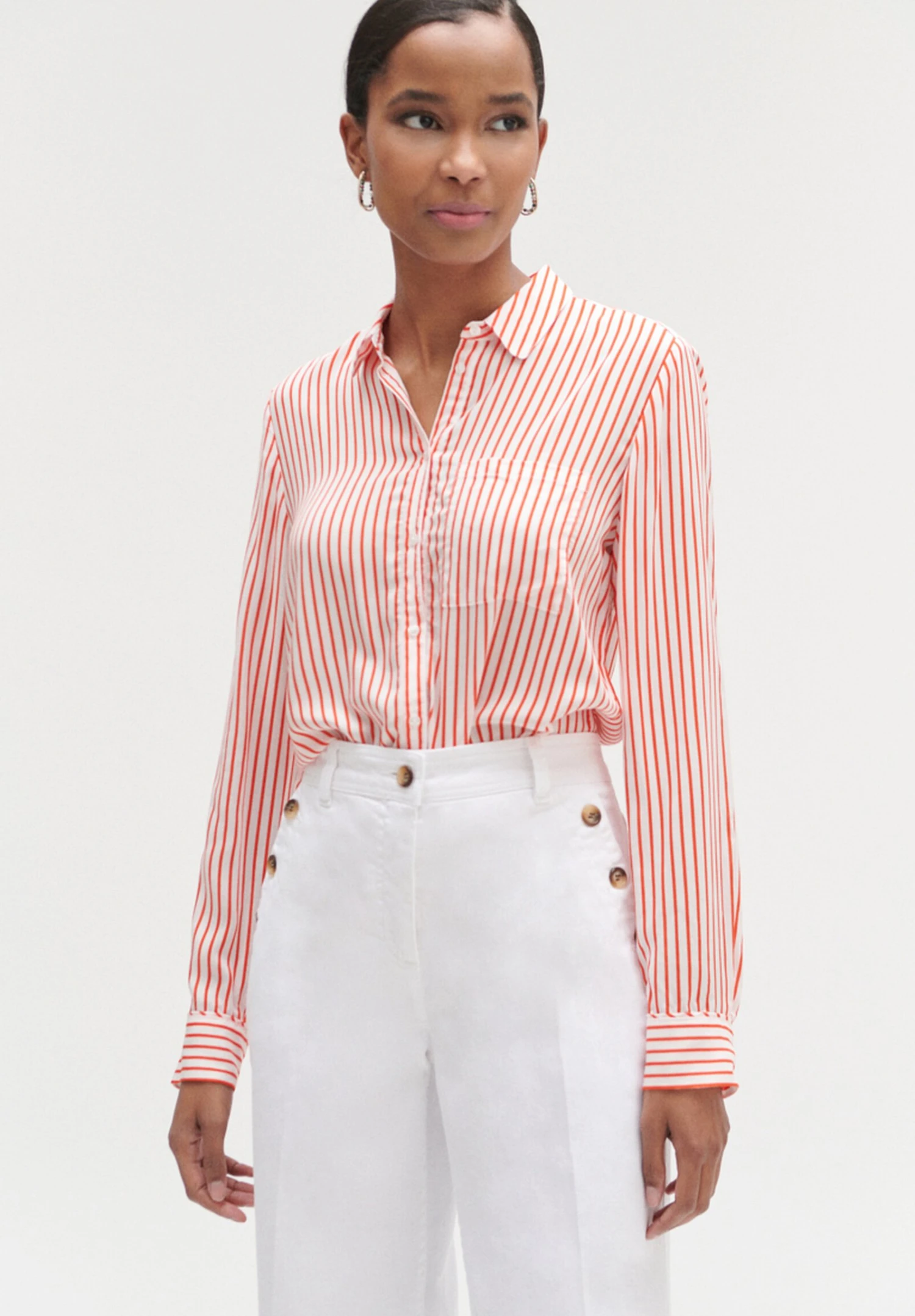 Caroll French Brand Elegant Modern - Chemisier - Orange 1 Caroll French Brand Elegant Modern - Chemisier - Orange