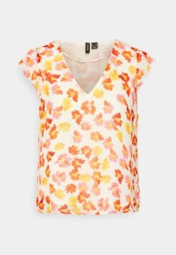 Vero Moda Petite Vmruna Cap Sleeve Top - T-Shirt Imprimé - Pristine