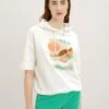 Tom Tailor Mit Kurzen Ärmeln - T-Shirt Imprimé - Whisper White