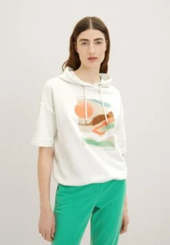 Tom Tailor Mit Kurzen Ärmeln - T-Shirt Imprimé - Whisper White