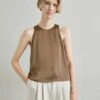 THEORY Racer Tank Crush - Blouse - Pecan