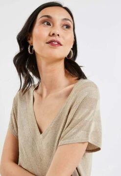 T-Shirt Imprimé - Beige -Defacto Boutique 4462c5a0e9214b1fb16277a754f03122