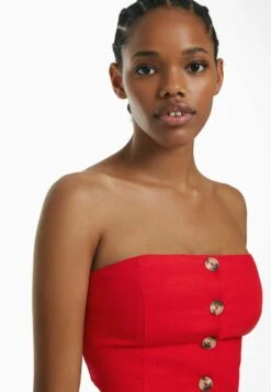 BERSHKA Bustier - Blouse - Red -Defacto Boutique 499882111d534e7c924a27a05a736754