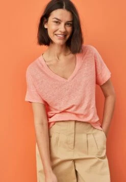 Next Premium V Neck Standard - T-Shirt Basique - Pink