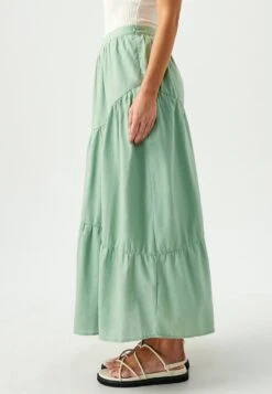 Evans - Jupe Longue - Sage Green -Defacto Boutique 5c78f1add44c4141941d61b9ba815b63