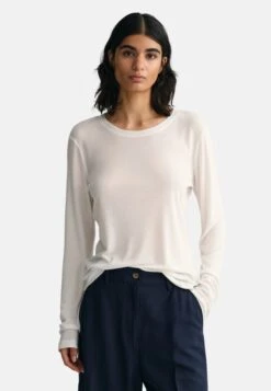 Gant Lightweight Long Sleeve - T-Shirt À Manches Longues - Eggshell