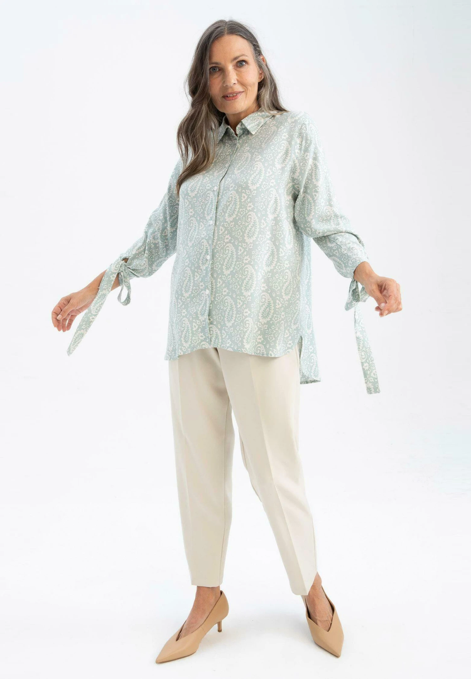 DeFacto Regular Fit - Chemisier - Green 2 DeFacto Regular Fit - Chemisier - Green – Image 2