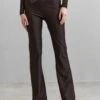 Signature Legging With Lace Detail - Pantalon Classique - Brown Viscose