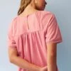 Next Short Sleeve Broderie Standard - Blouse - Blush Pink