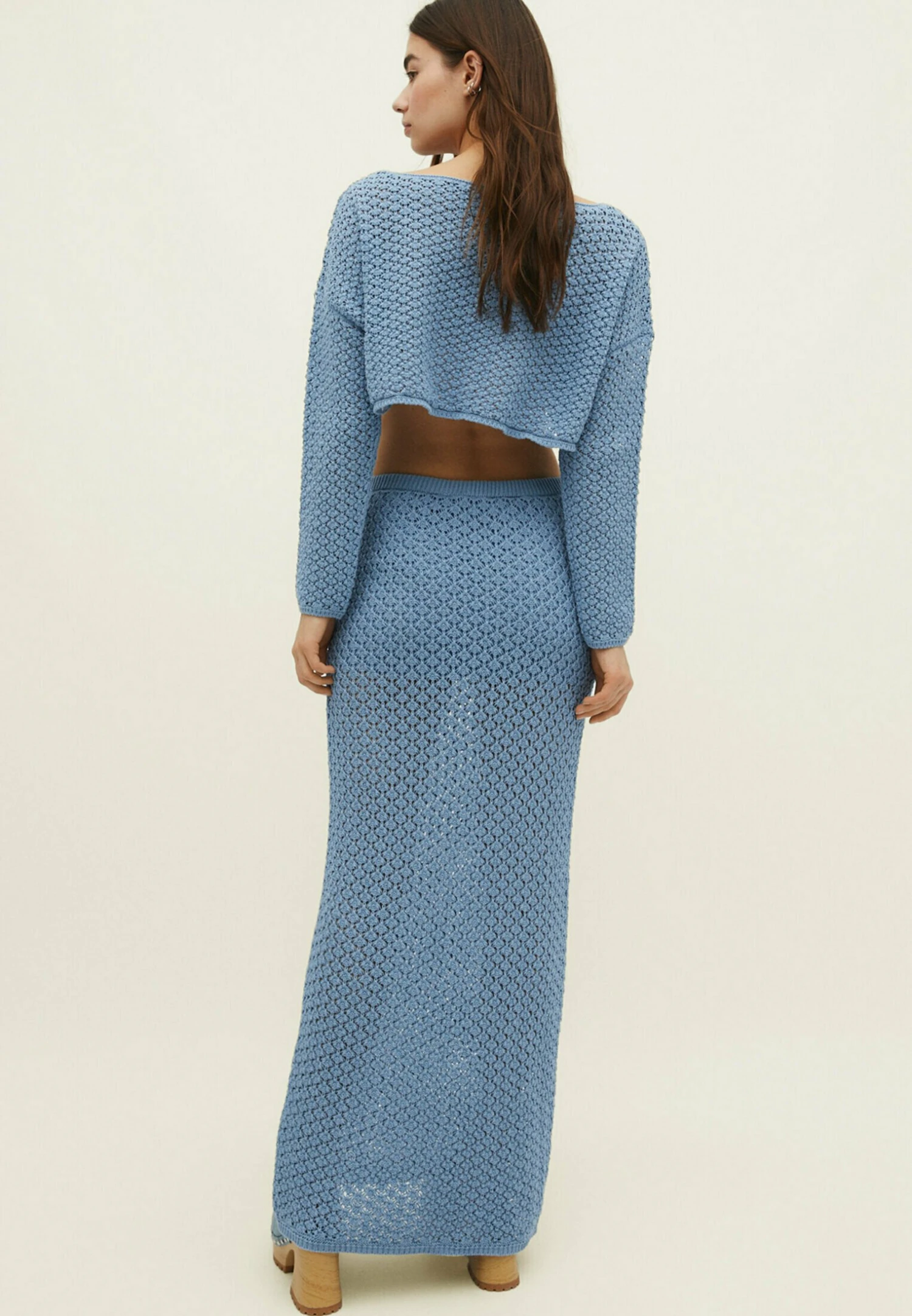 Stradivarius Long Open - Jupe Longue - Royal Blue 3 Stradivarius Long Open - Jupe Longue - Royal Blue – Image 3