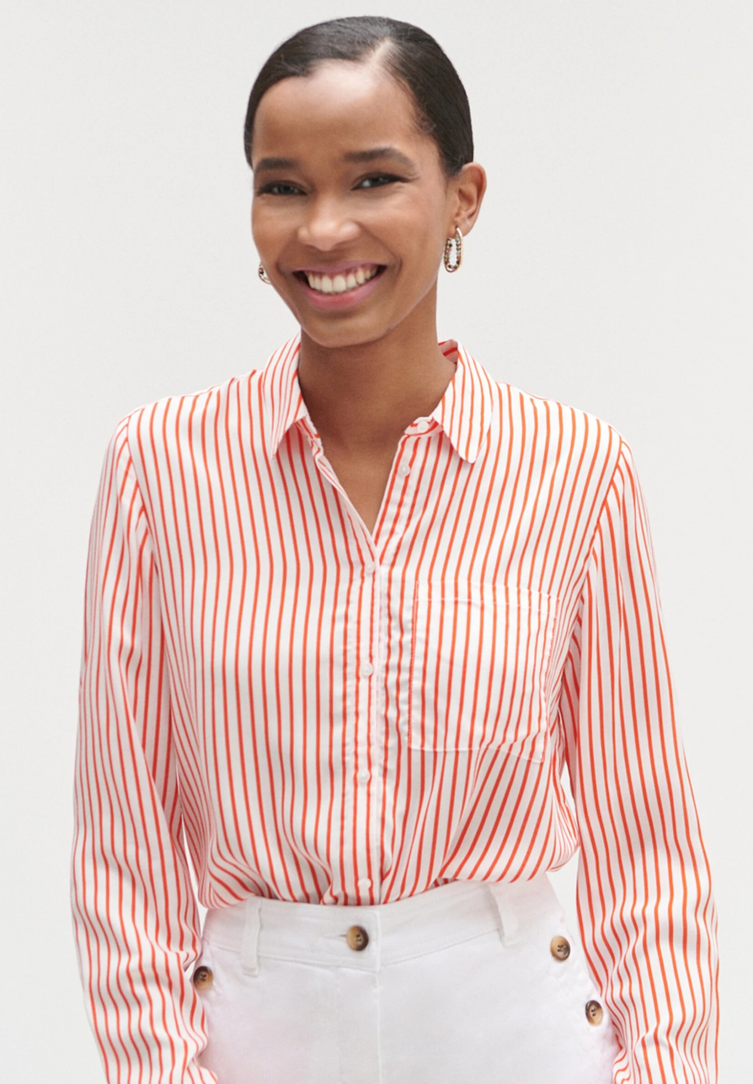 Caroll French Brand Elegant Modern - Chemisier - Orange 3 Caroll French Brand Elegant Modern - Chemisier - Orange – Image 3