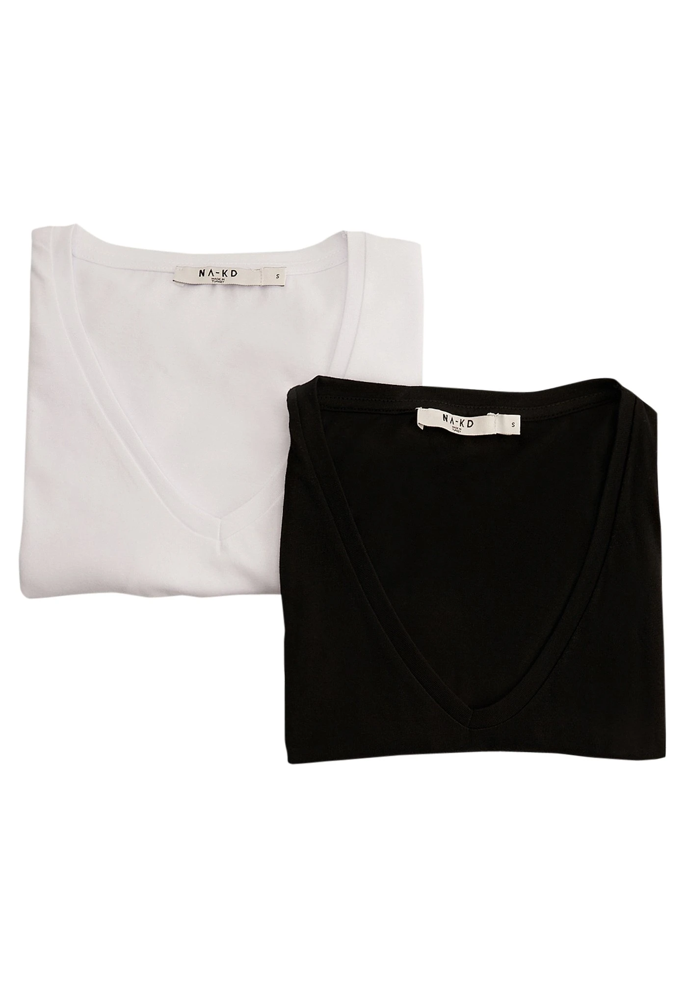 NA-KD 2 Pack - T-Shirt Basique - White/White 4 NA-KD 2 Pack - T-Shirt Basique - White/White – Image 4