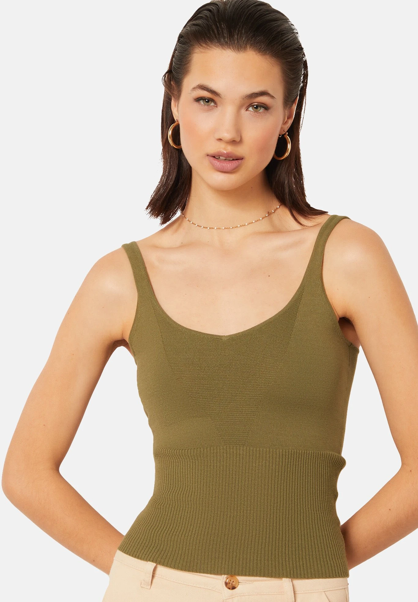 ETAM Aline - Débardeur - Vert Kaki 1 ETAM Aline - Débardeur - Vert Kaki