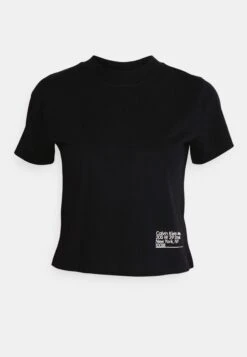 Calvin Klein Jeans Address Logo Baby Tee - T-Shirt Imprimé - Black -Defacto Boutique 79d5ae64202b4835a30269b4bcba6a16