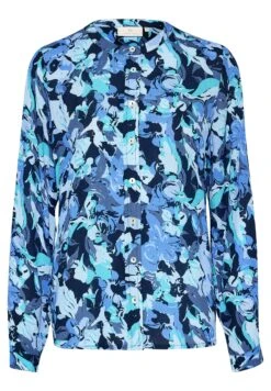 Kaffe Kalisa Ppp - Blouse - Graphic Flowe Blue Tones
