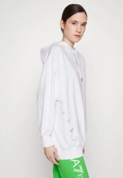 EA7 Emporio Armani Sweatshirt - White/Silver -Defacto Boutique 7e7398dfa04847299cf243e0b5be29c6