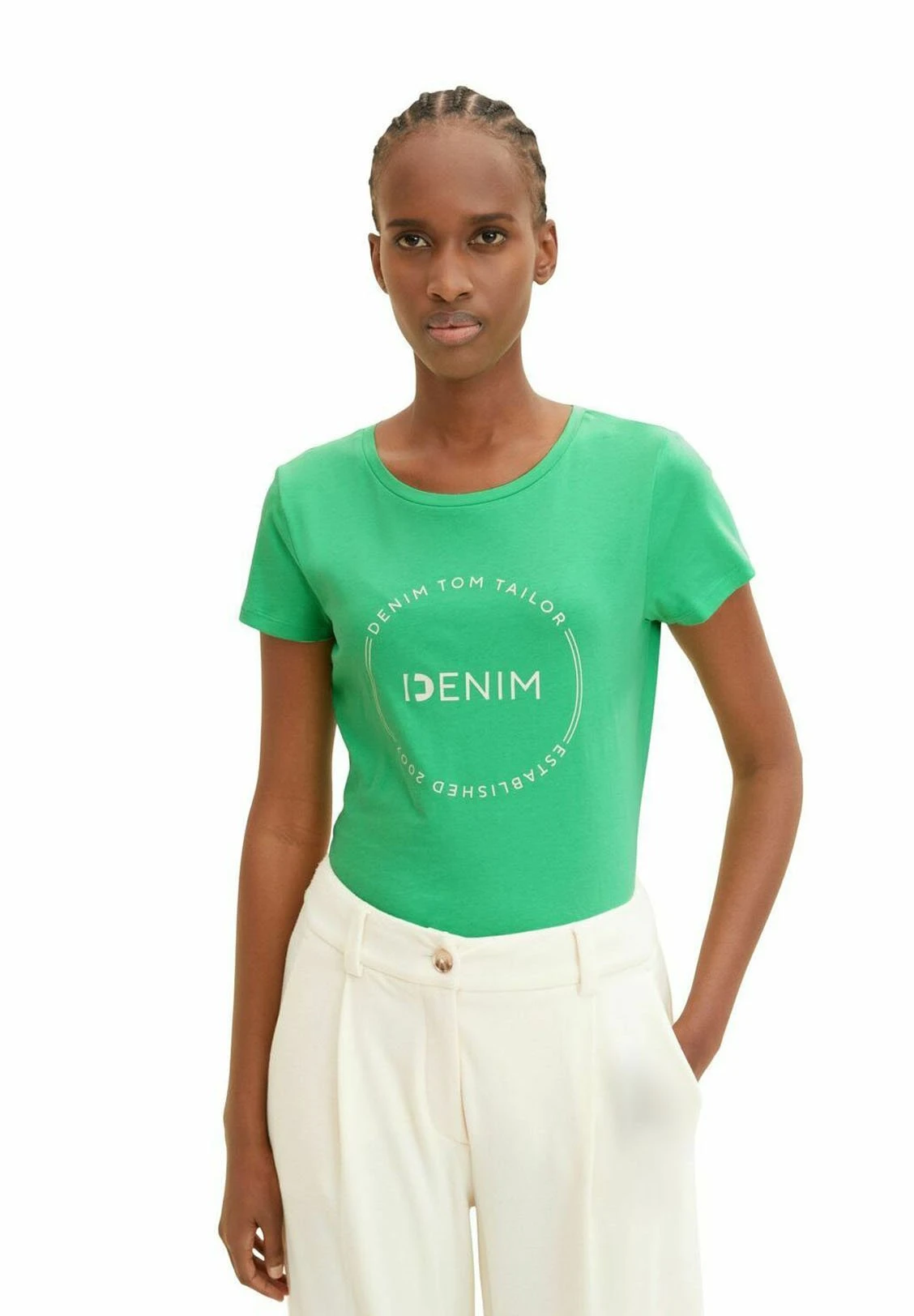 TOM TAILOR Denim Round Logo - T-Shirt Imprimé - Strong Green 4 TOM TAILOR Denim Round Logo - T-Shirt Imprimé - Strong Green – Image 4