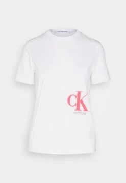 Calvin Klein Jeans Sprayed Monogram Regular Tee - T-Shirt Imprimé - Bright White -Defacto Boutique 847605af7ca547a898db8c69c51b78d6