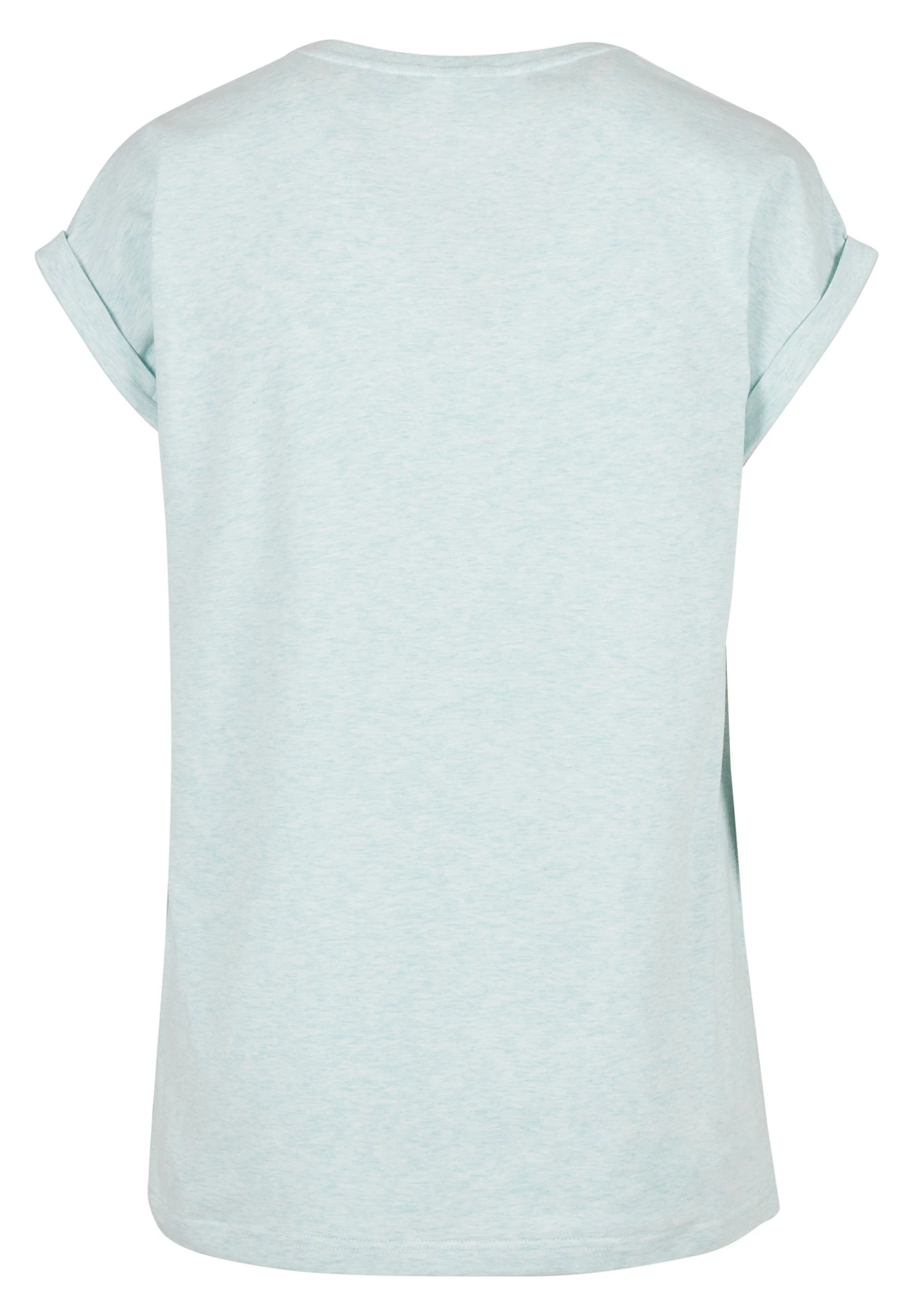 URBAN CLASSICS Ladies Color Melange Extended Shoulder Tee - T-Shirt Basique - Aqua Melange 9 URBAN CLASSICS Ladies Color Melange Extended Shoulder Tee - T-Shirt Basique - Aqua Melange – Image 9
