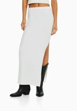 BERSHKA Jupe Longue - Beige