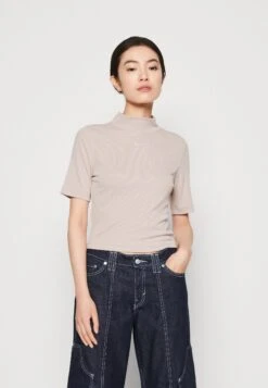 Nike Sportswear Essential Mock - T-Shirt Basique - Diffused Taupe/White