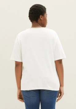 Tom Tailor Mit Farbigem Ripp-Kragen - T-Shirt Basique - Whisper White -Defacto Boutique a95707ef04fd4dba83e1b40f3d2438fa