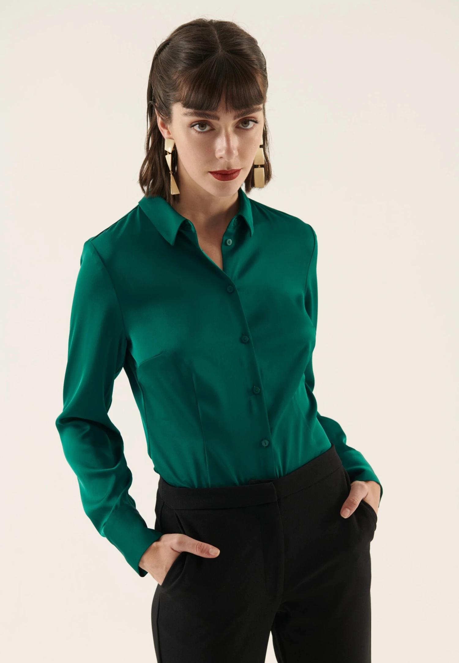 Anna Field Chemisier - Dark Green 1 Anna Field Chemisier - Dark Green