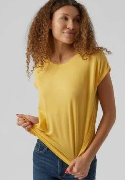 Vero Moda Vmava Plain Ss Gajrs Noos - T-Shirt Basique - Golden Cream -Defacto Boutique ba12b52443024c43a514c9029a7bb17f