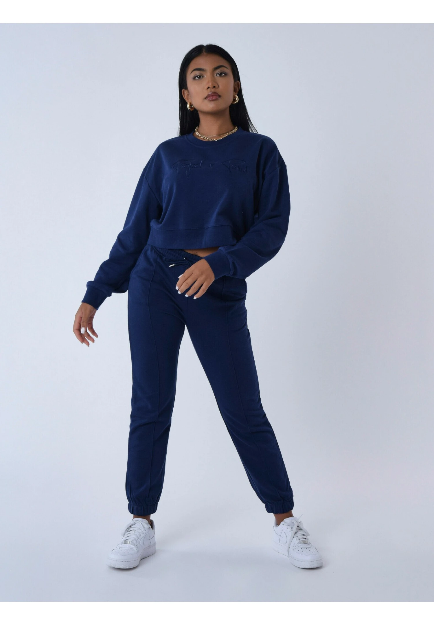 Basic Court Ample - Sweatshirt - Bleu Nuit 2 Basic Court Ample - Sweatshirt - Bleu Nuit – Image 2