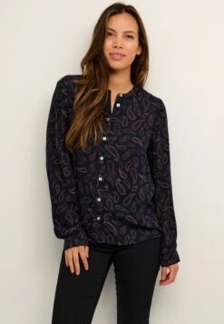 Kaffe Kajaden - Chemisier - Dark Blue Toffee Paisley Print