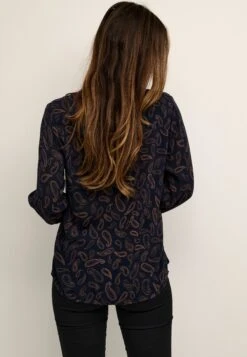 Kaffe Kajaden - Chemisier - Dark Blue Toffee Paisley Print -Defacto Boutique d7bbafbde9f74da483a1b4a5c2f48fac