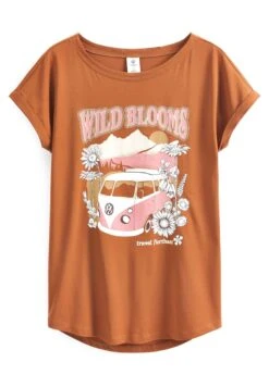 Next Camper Van License Short Sleeve Standard - T-Shirt Imprimé - Rust Brown -Defacto Boutique de680c96fb024619a0f7aac83e12a44c