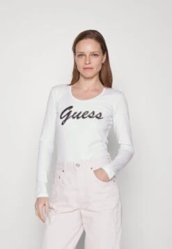 Guess T-Shirt À Manches Longues - Pure White