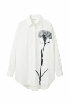 Desigual Oversize Flower - Chemisier - White -Defacto Boutique e3436fc3dcf6499ca6ab5269da856cb9