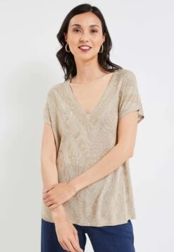 T-Shirt Imprimé - Beige