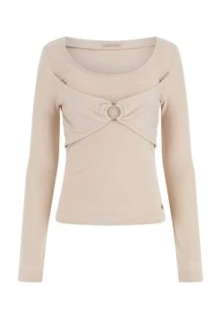 Guess Vorne Gekreuzt - T-Shirt À Manches Longues - Creme -Defacto Boutique f2bb98e252b947b5950dd28042baf05e