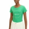 TOM TAILOR Denim Round Logo - T-Shirt Imprimé - Strong Green